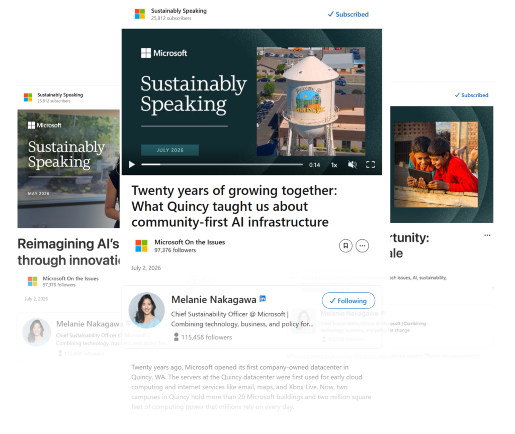A sampling of Sustainably Speaking newsletters.