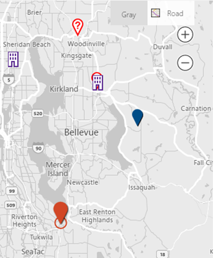 Improved UI for the map pin selection