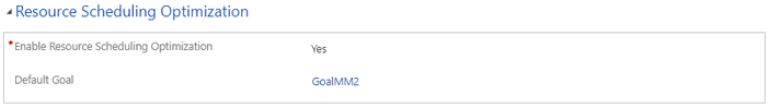 Default goal for optimization schedule out-of-box controls