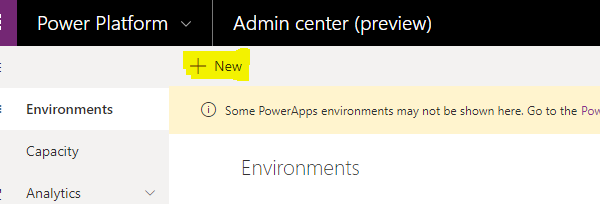 NewEnvironment