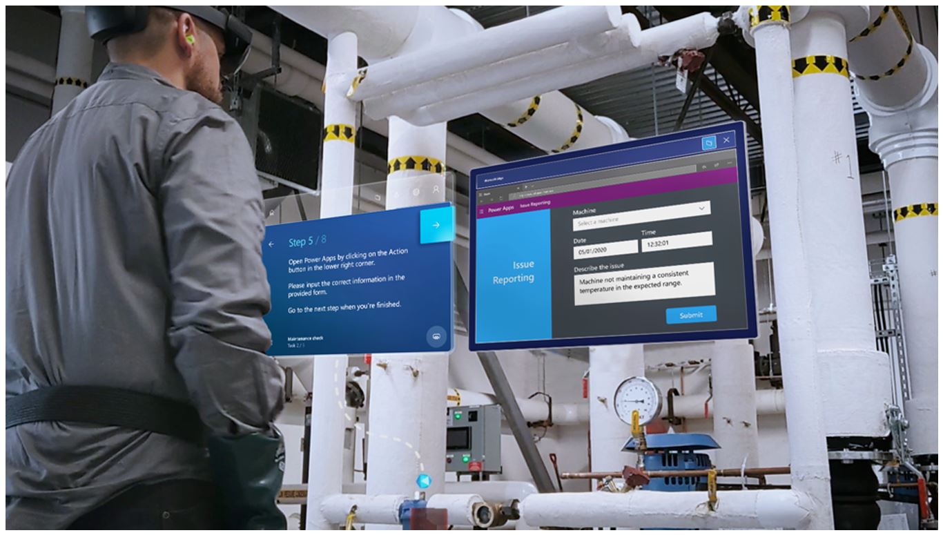 Operator views issue report in Power Apps and Guides on HoloLens device