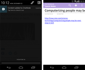 Screenshots of mobile view