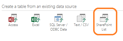 Add a new table from an existing data source. Add a new table from an existing data source.
