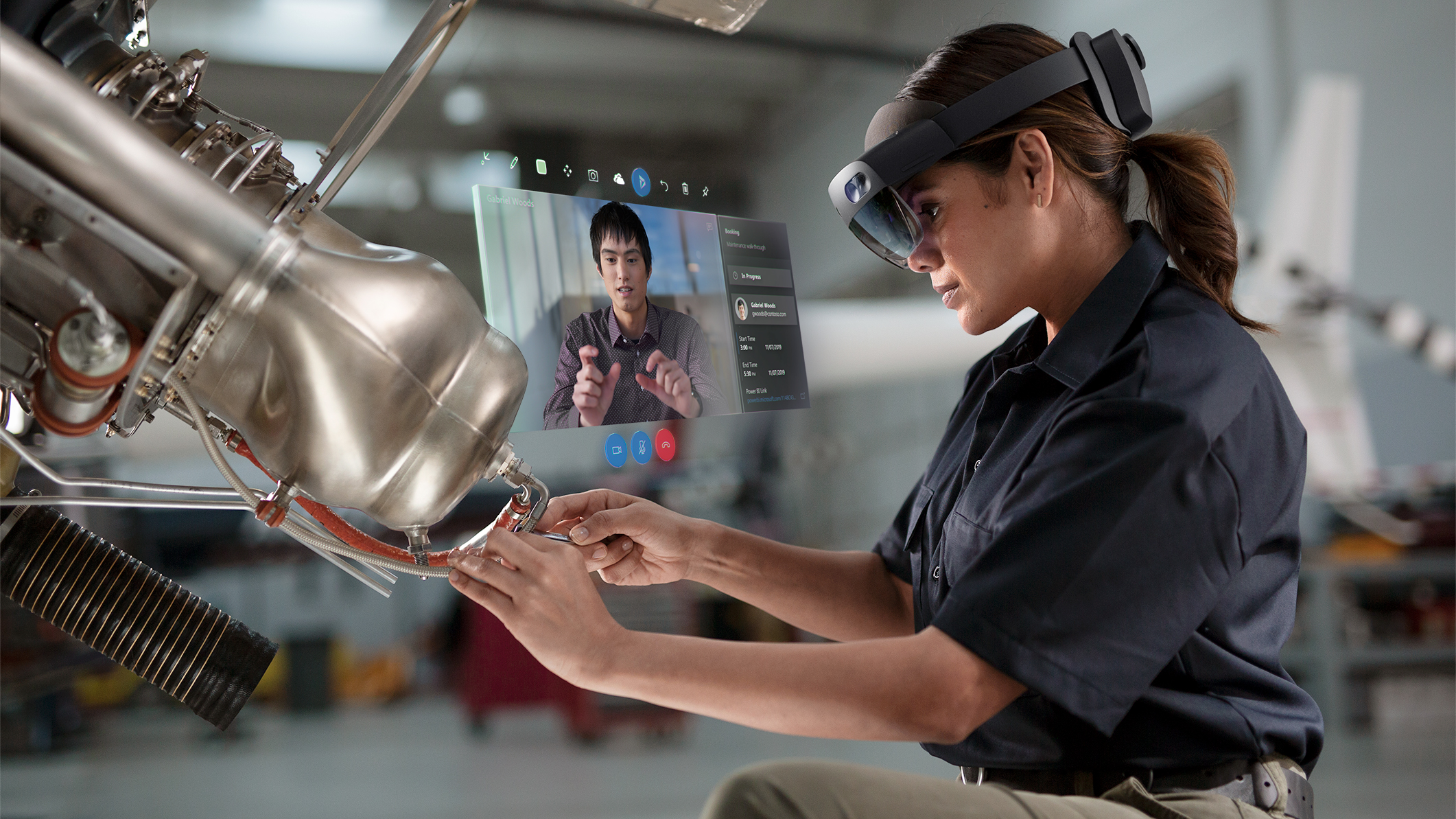 person wearing VR headset
