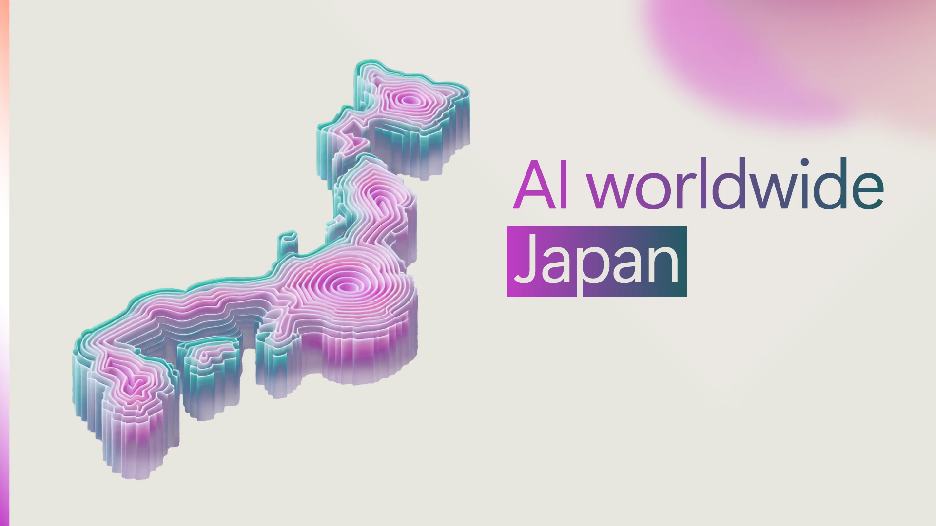 A decorative image with text reading AI worldwide Japan