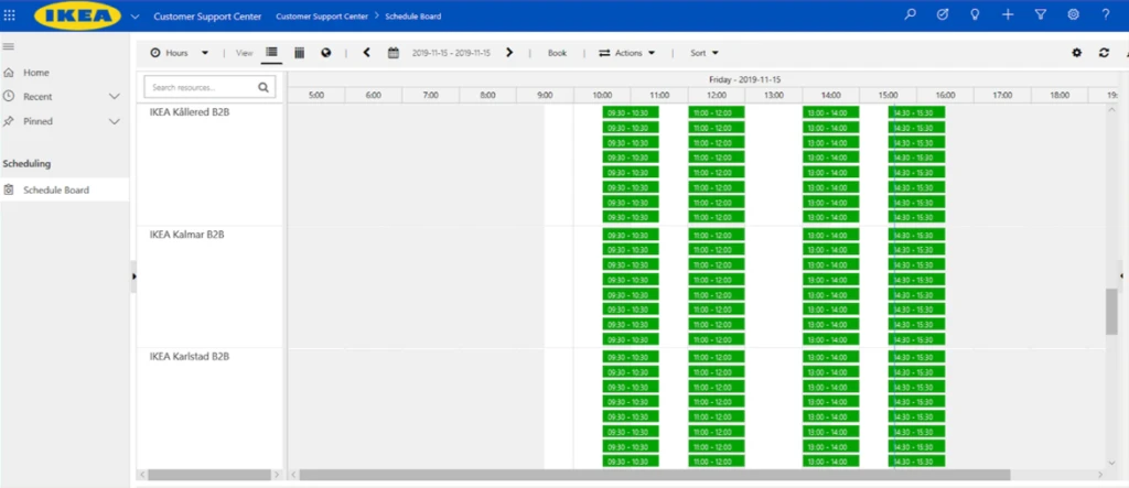 table, spreadsheet for sales tool
