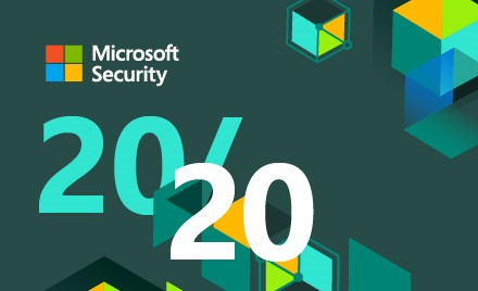 The Microsoft 20/20 logo