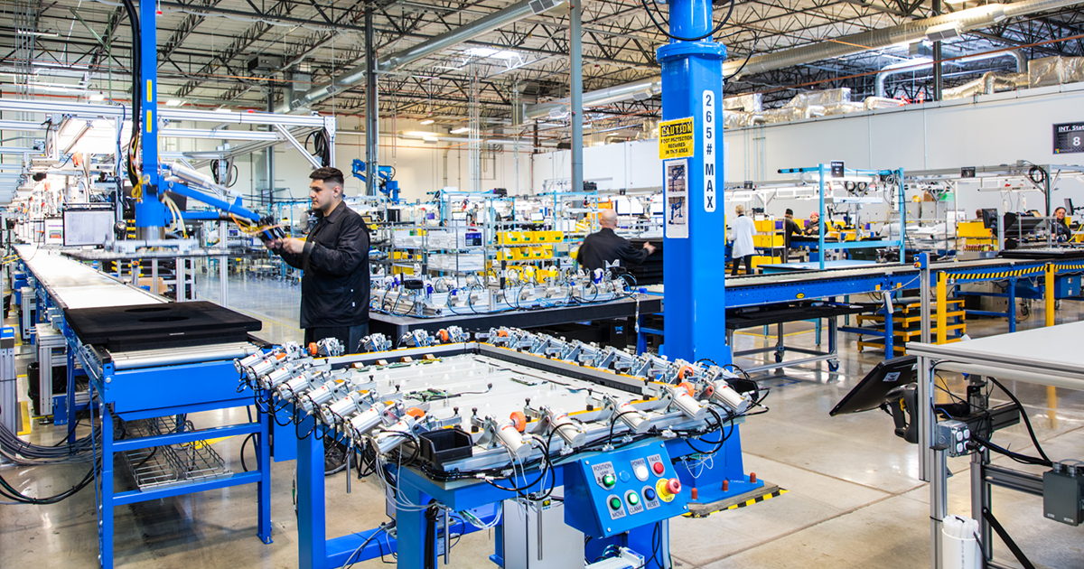 Image of an electronics factory