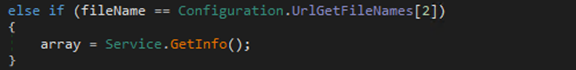 Screenshot of code for the backdoor’s GetInfo() method