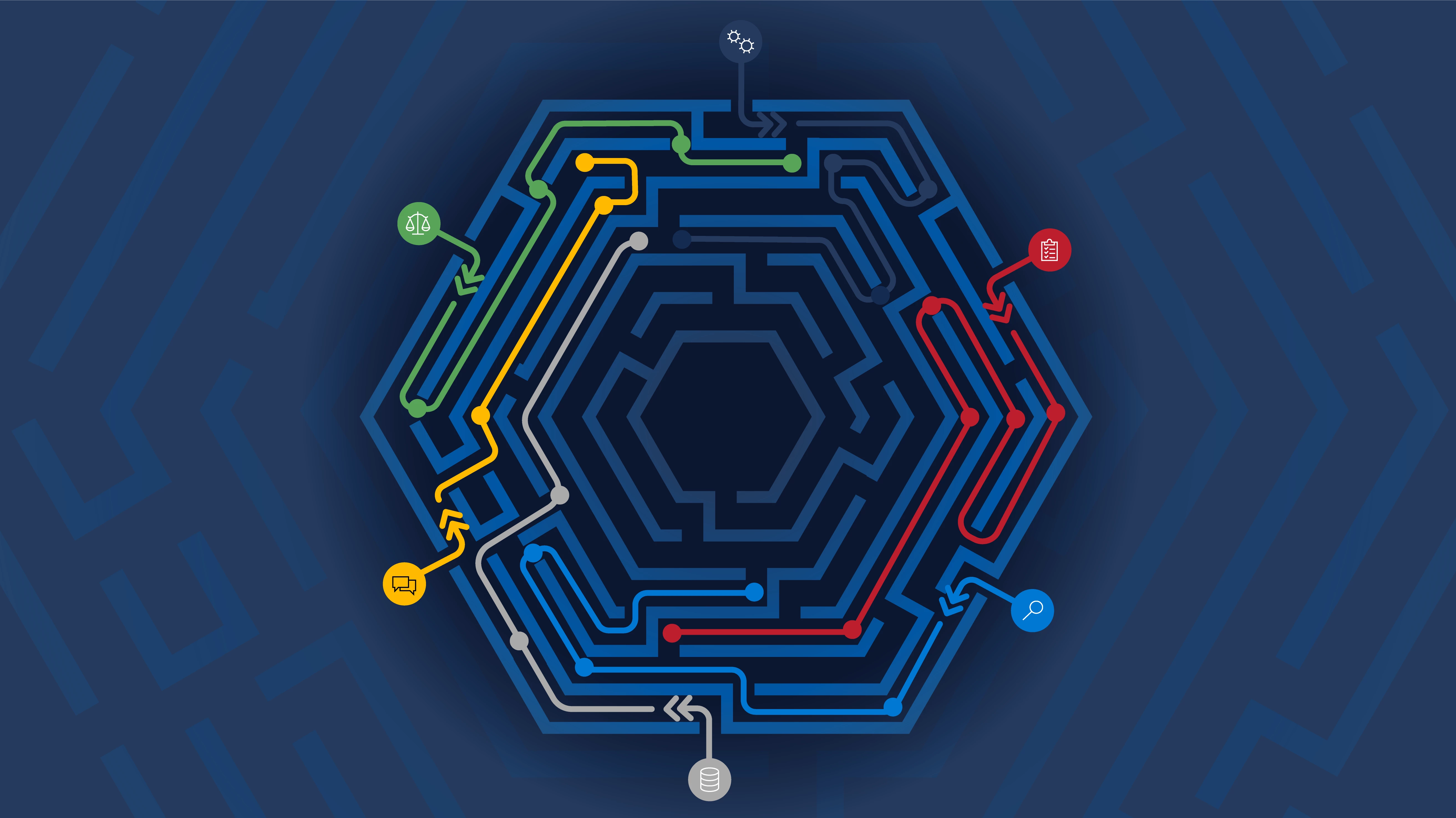 A graphic showing a circuit board to represent Microsoft Incident Response