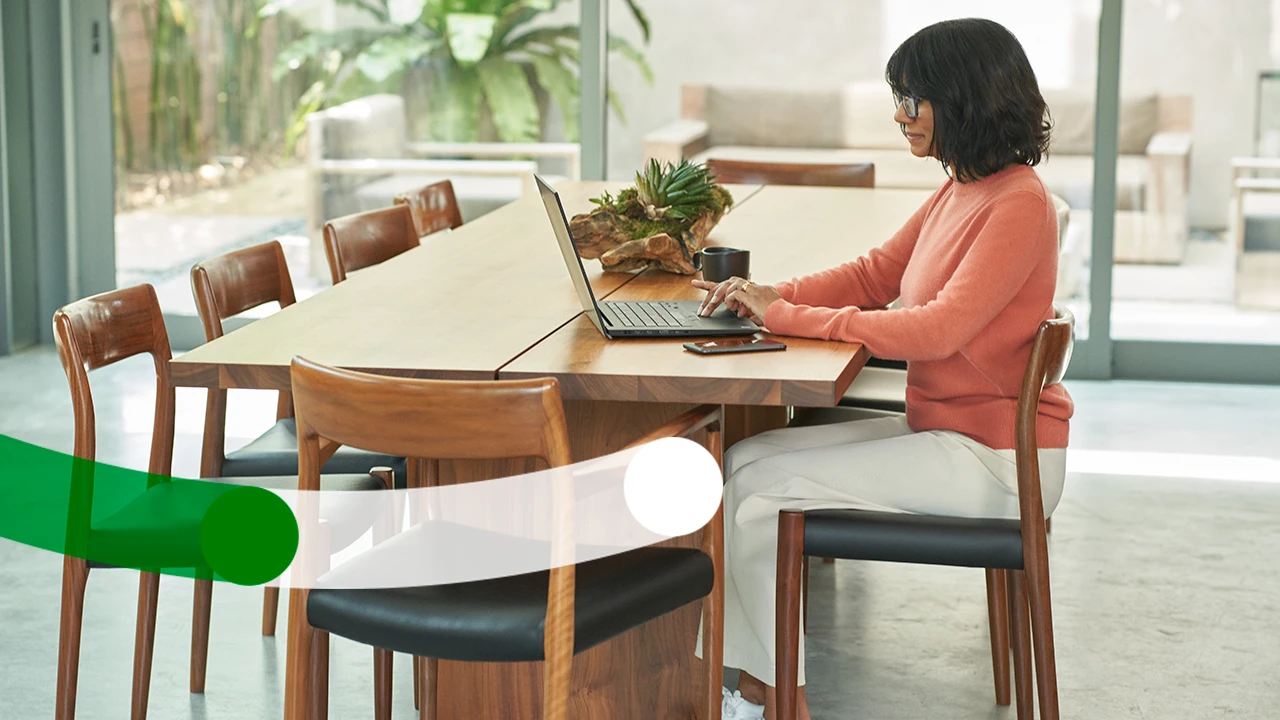 Business decision maker (BDM) working from home and has a positive security posture