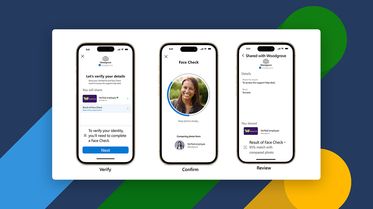Screenshot of the Face Check feature within Microsoft Entra Verified ID