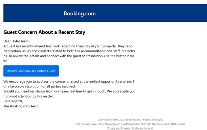 A screenshot of a contact us