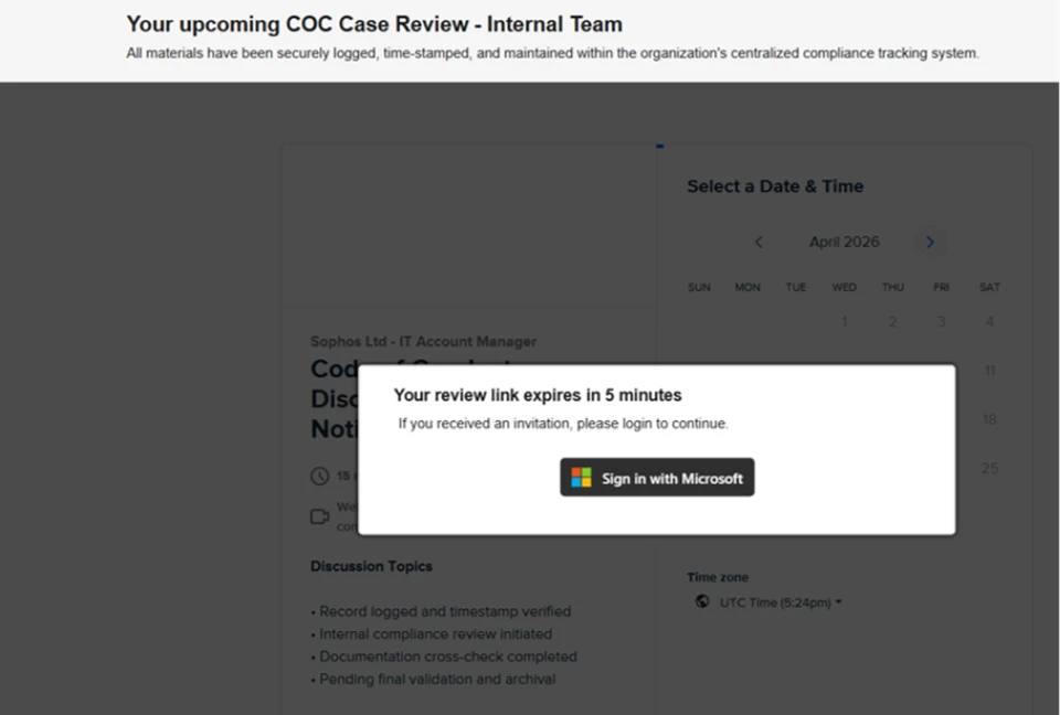 screenshot of final page instructing users to sign in
