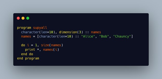 Example of coding.