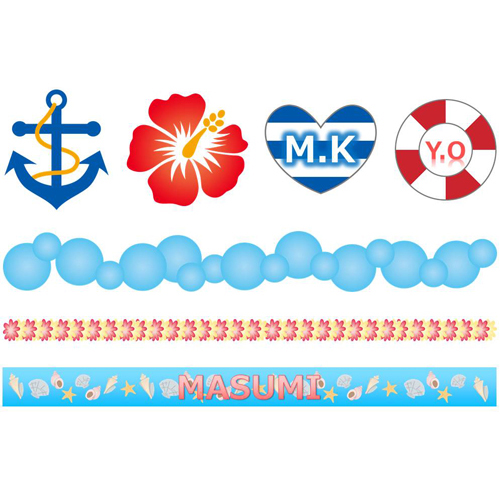 タトゥー シール (夏休み・海水浴) 画面スライド-1