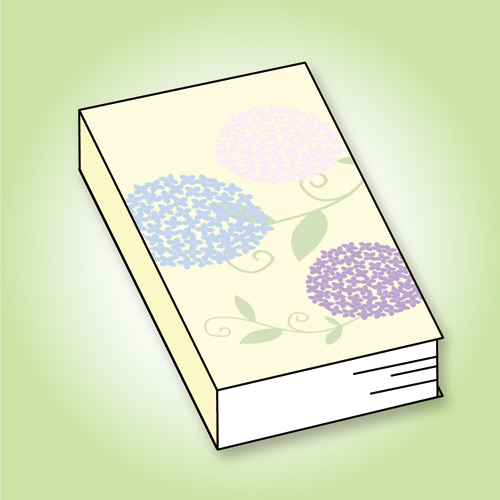 ブック カバー (紫陽花) 画面スライド-1