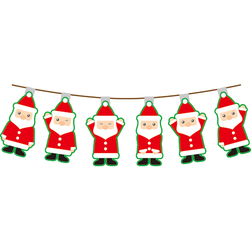 クリスマスかざり (サンタ) 画面スライド-1
