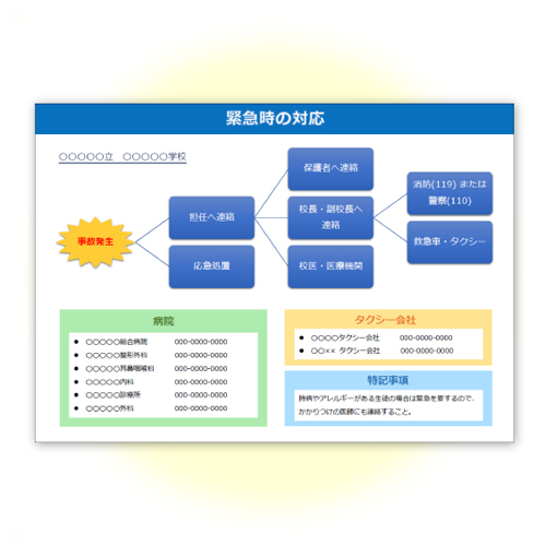 緊急時対応フロー (学校) 画面スライド-1