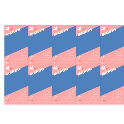 名刺 (ペット・縦) 画面スライド-3