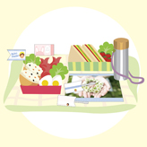 ランチ グッズ (ピクニック) ランチ グッズがまとめて作れるテンプレートです。写真やイラストを入れて楽しさ UP! お子さまと一緒に作れば、お出かけ前からウキウキ気分です。 pptx 3909.65 KB