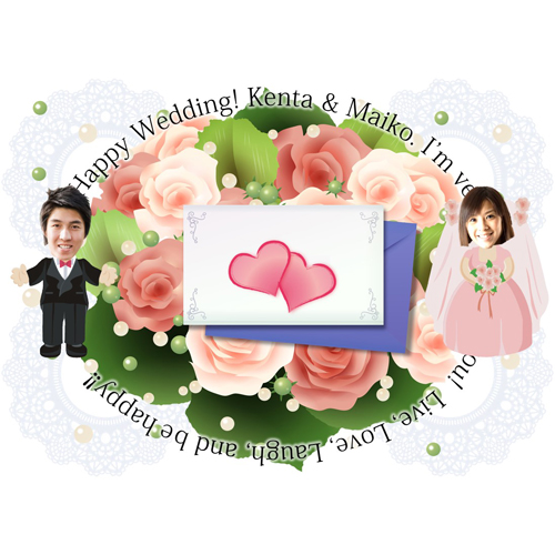 お祝いメッセージ ムービー (結婚祝い) 画面スライド-2