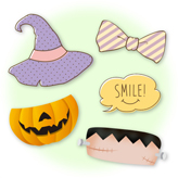 フォト プロップス (ハロウィン) ハロウィンのお楽しみでもある仮装を手軽に味わえるフォト プロップス。さまざまな小道具を使って、楽しく記念撮影を楽しんでみませんか? pptx 1,365 KB